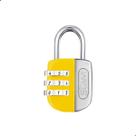 Cadeado Stam Life Colors 25mm Amarelo com Segredo e Troca de Senha Zamac Cadeado Stam Life Colors 25mm Amarelo com Segredo e Troca de Senha Zamac