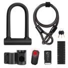 Cadeado U para bicicleta FODAHRWS, haste de 17 mm, 1,2 kg, cabo de 4 pés e alarme