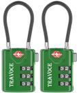 Cadeados de Bagagem TSA Travoce - Kit com 1, 2, 4, 6 ou 10 Unidades (Verde Militar)