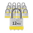 Cadeados LQYN 12 peças laminadas com chave semelhante, fechaduras de 40 mm