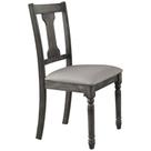 Cadeira Acme Wallace, conjunto de 2 acompanhantes de jantar de madeira, cinza bronzeado