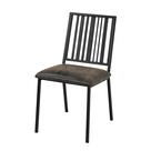 Cadeira Acme Zudora 19", material sintético, marrom, preto, conjunto 2