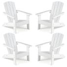 Cadeira Adirondack Infantil Giantex Branca em HIPS para Todas as Condições Climáticas, 56 cm
