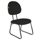 Cadeira Ágata Executiva Pé Sky L Duplo Tecido Preto