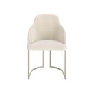 Cadeira Albany Champanhe Mesa de Jantar Almofadada