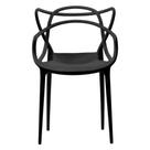 Cadeira Allegra Preta Design Moderno Sala Jantar Cozinha