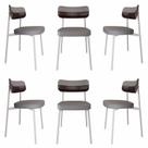 Cadeira Alloa Fixa com 4 Pés 50 X 44,7 X 83,8 Cm com 6 Unidade
