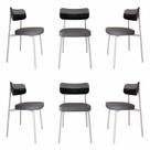 Cadeira Alloa Fixa com 4 Pés 50 X 44,7 X 83,8 Cm com 6 Unidades