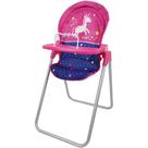Cadeira alta 509 Crew Unicorn Doll Pretend Play com bandeja de 21"