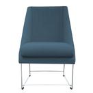 Cadeira Ana Base de Ferro prata suede Azul Turquesa - D'Classe Decor