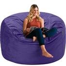 Cadeira Bean Bag HABUTWAY Luxurious Velvet Ultra Soft Fur 3 pés