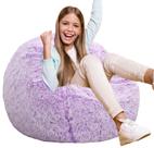 Cadeira Bean Bag Kisoy 76 cm Lavanda Faux Fur Kids