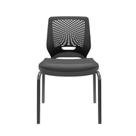 Cadeira Beezi Preto Fixo Sem Braco - Plaxmetal