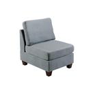 Cadeira Benzara Remy Modular 81 cm Sem Braços Cinza Chenille