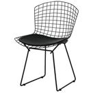 Cadeira Bertoia em Aço Revestimento material sintético Preta OR Design