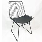Cadeira Bertoia maciça Retrô Preta Assento Preto - Poltronas do Sul