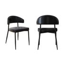 Cadeira Bless Fixa com 4 Pés 55 x 52,5 x 77,5 cm com 2 Unidades Preto