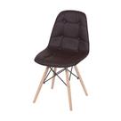 Cadeira Boxbit Dkr Eames Botonê Café Base Madeira