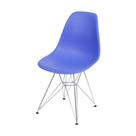 Cadeira Boxbit Dkr Eames Polipropileno Azul Escuro Base Cromada Cadeira Boxbit Dkr Eames Polipropileno Azul Escuro Base Cromada