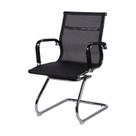 Cadeira Boxbit Eames Office Tela Preta Fixa Cromada Cadeira Boxbit Eames Office Tela Preta Fixa Cromada