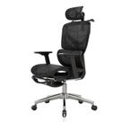 Cadeira Brin7 B7-012 Ergonômica Premium Cinza Mesh com Ajuste Lombar e Braços