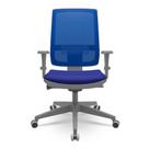 Cadeira Brizza Diretor Grafite Tela Azul Assento Aero Azul Base Autocompensador Piramidal - 66152