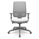 Cadeira Brizza Diretor Grafite Tela Cinza Assento Aero Branco com Autocompensador e Base em Alumínio - 65753 Cadeira Brizza Diretor Grafite Tela Cinza Assento Aero Branco com Autocompensador e Base em Alumínio - 65753