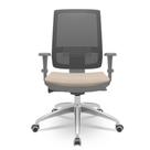 Cadeira Brizza Diretor Grafite Tela Preta com Assento Poliester Fendi Base Autocompensador Aluminio - 65814
