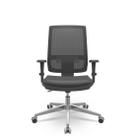 Cadeira Brizza Tela 3D BackPlax Aluminio Sem Apoio Plaxmetal NR-17 Ergonômica