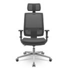 Cadeira Brizza Tela 3D BackPlax Apoio Aluminio Ergonômica NR-17 Plaxmetal Diversas Cores