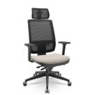 Cadeira Brizza Tela 3D Slider Piramidal Com Apoio NR17 Plax