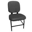 Cadeira Cadeirão Reforçado Para Obeso Plus Size 170 Kg Anatômica material sintético Preto
