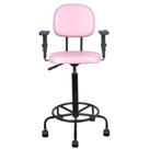 Cadeira caixa alta L duplo com braço base semi corano rosa bebê
