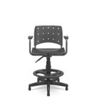 Cadeira Caixa Ergoplax+ com Braço - Preta Cadeira Caixa Ergoplax+ com Braço - Preta