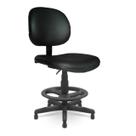 Cadeira Caixa EXECUTIVA LISA - (Base Plaxmetal) - Cor Preta - 35030