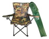 Cadeira Camping E Pesca Dobrável Com Porta Copos Camuflada Brazilhouse