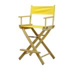 Cadeira Casual Home 24" Cadeira de diretor com moldura natural amarela