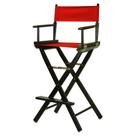 Cadeira Casual Home Director's Bar Height preta com lona vermelha