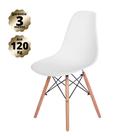 Cadeira Charles Eames Cozinha Sala de Jantar Branca - Base Madeira