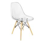 Cadeira Charles Eames Cristal Eiffel Wood Designer Transparente Cor:Transparente