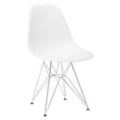 Cadeira Charles Eames Eiffel DKR - Branco - Base aço cromado