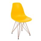 Cadeira Charles Eames Ferro Cobre Assento Amarelo