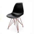Cadeira Charles Eames Ferro Cobre Assento Preto