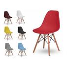 Cadeira Charles Eames Wood Design Eiffel Varias Cores 1 pç