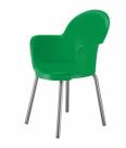 Cadeira com Braço Base Cromada Linha Polipropileno Moon Cadeira com Braço Base Cromada Linha Polipropileno Moon