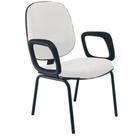 Cadeira Com Braços Diretor Para Escritório Linha Uno Branco