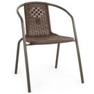 Cadeira com Braços Indaiá em Polipropileno - Marrom