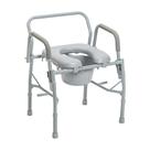 Cadeira Commode Drive Medical 11125PKSD-1 com assento acolchoado cinza