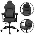 Cadeira Cor Preto Para Escritório Modelo Gamer Almofadas Ergonômicas Alto Conforto material sintético Apoio Para Braço Ajuste 3D e Cabeça