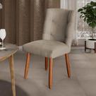 Cadeira Cozinha Sala de Jantar Penteadeira Estofada Paris Suede- Twdecora